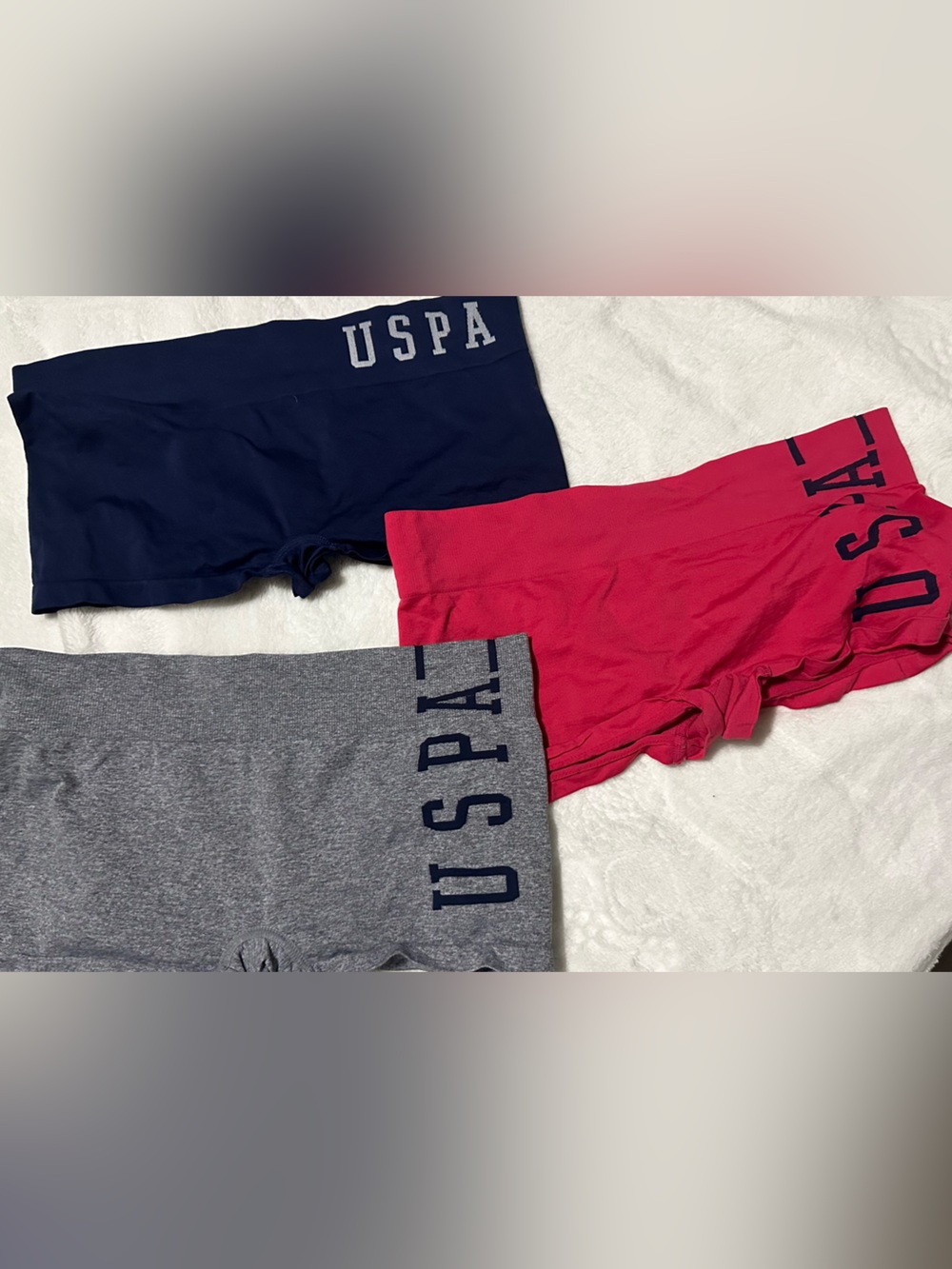 U.S. Polo Assn. Navy, Pink & Gray Boyshort Panty 3-Pack